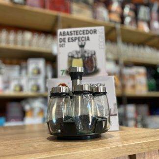 Especieros x7pcs de vidrio giratorio