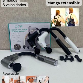 Masajeador Luo 4 en 1 con mango extensible
