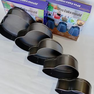 Molde para torta por 5 pcs Antiadherente Forma de corazón Desmontable