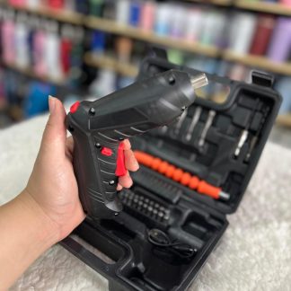 Kit mini taladro inalámbrico con accesorios y luz LED