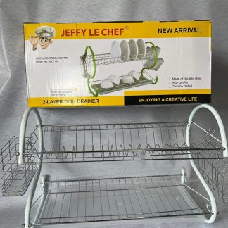 Escurridor de platos de 3 pisos marca JEFFY LE CHEF