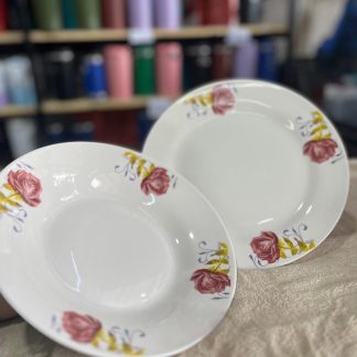 Platos de porcelana SUPER LINDOS 12 unidades