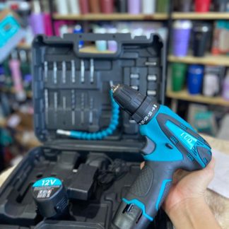 Taladro inalámbrico LUO 2 batería 12v Caragador Maletín con accesorios