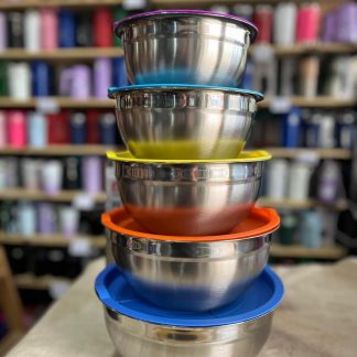 Set de bowl X5pcs con sus respectivas tapas