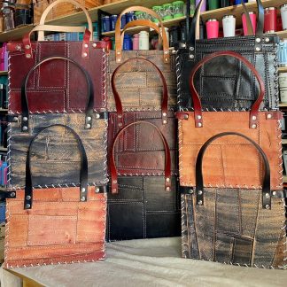 Bolsos rústicos de retazo