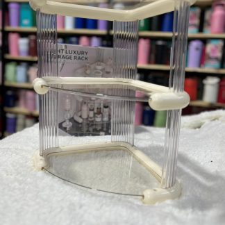 Organizador de silicona esquinero de lujo ligero, con estantes de acrílico, multiuso 3 niveles, diseñado para almacenar artículos de baño, cocina etc