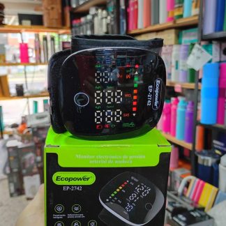 Tensiómetro digital muñequera marca ECOPOWER dicta la presión latido de corazón