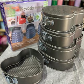 Molde para torta por 5 PCS antiadherente Forma de corazón Desmontable OFERTA