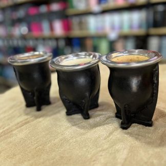 Mates vaquetas 4 patas reforzados calabaza forrado en cuero virola de aluminio