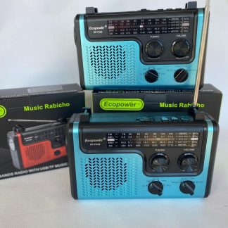 Radio ECOPOWER Múltiples bandas Bluetooth Pendrive Tarjeta SD Doble carga