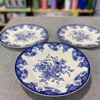 Platos de porcelana hondos 12 unidades