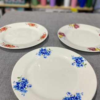 Platos de porcelana diseños super lindos 12 unidades