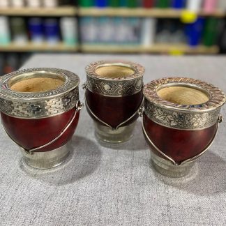 Mate imperial losada Calabaza premium, con base y virola de alapaca, detalles todo en alpaca