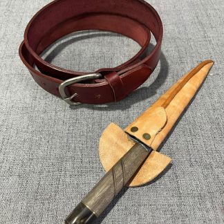 Combo para papá Cinto de cuero + cuchillo artesanal