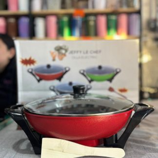 Olla electrica, tapa de vidrio viene con su cucharon de regalo