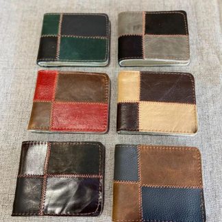 Billeteras de cuero a cuadros