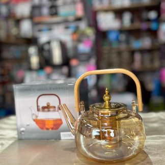 Pavas de vidrio en dorado para infusión