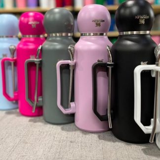 Termos marcianitos con bombilla incluida 1.300L con tapa cabezal apto para mate