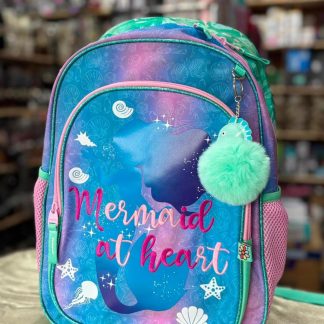 Mochila sirena 2 compartimientos con llavero