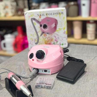 Torno para uñas profesional con velocidad regulable, pedal y kit de fresas