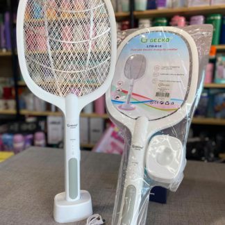 Raqueta para mosquitos con luz ultra violeta y base