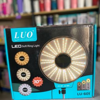 Aro de luz LED de 10 pulgadas con 3 tonos de luz para videos, fotos y live