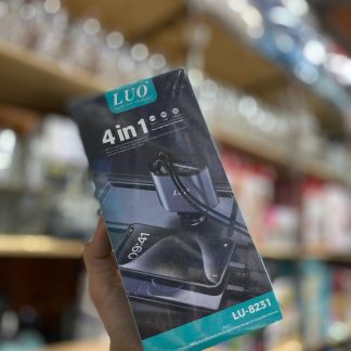 Cargador para auto 4 en 1 con salidas USB, iPhone y tipo C