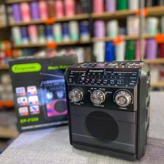 Radio ECOPOWER EP-328 con panel solar, USB, entrada auxiliar, batería recargable y linterna