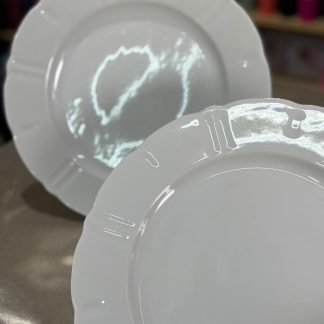 Platos de porcelana blanco calado