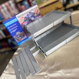 Organizador de plástico doble piso con extensores