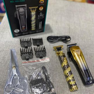 Máquina de corte Waer con accesorios patillera tijera peine de guías y cable USB