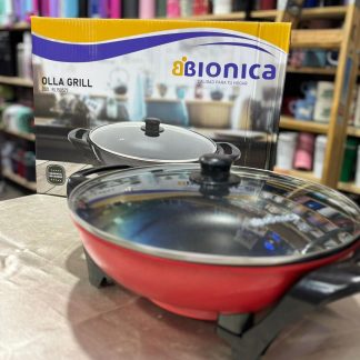 Olla eléctrica grill con tapa de vidrio