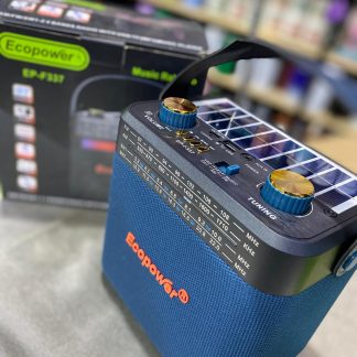 Radio ECOPOWER EP-337 con panel solar, múltiples bandas, diseño elegante y puerto USB