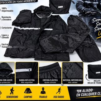 Piloto de lluvia impermeable Talle L-XL-XXL