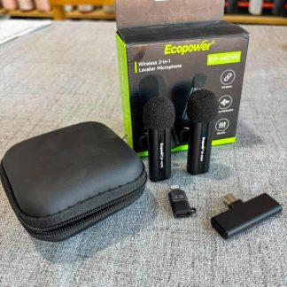 Micrófono corbatero inalámbrico 2 en 1 plug and play sin app