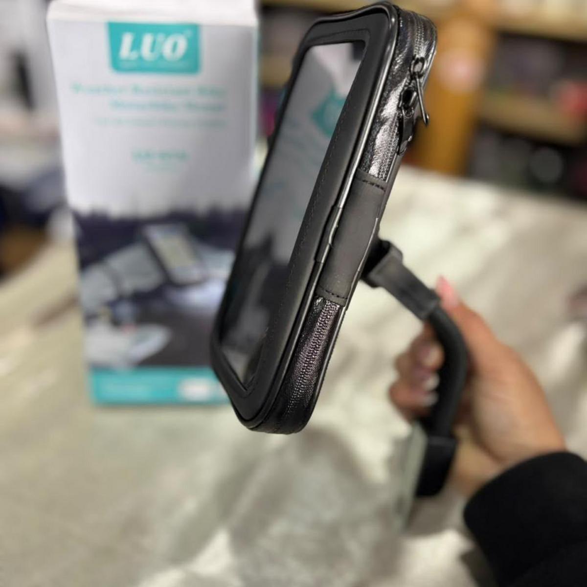 Soporte Uber-Moto Funda con cierre para el agua Universal, entra hasta 6.5 pulgadas Ideal para viajeros, delivery o moto Uber