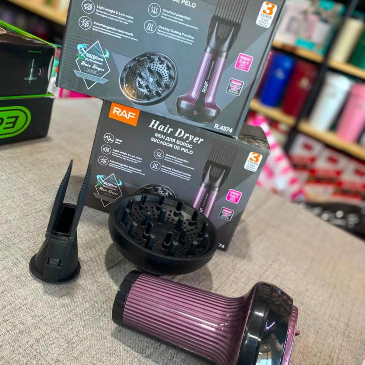 Secador de cabello Raf con difusor para rulos