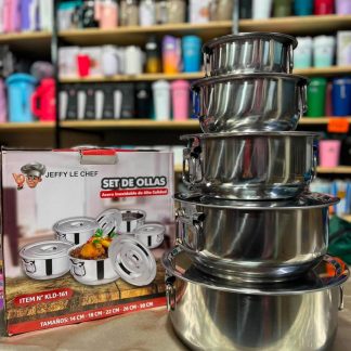 Set de ollas Marca Jeffy le chef X5pcs