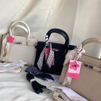 Carteras de mano tipo mini Kelly con doble pañuelo incluye correa larga regulable