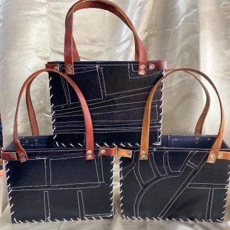 Bolso retazo 100% cuero