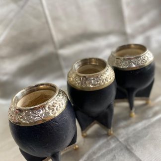 Mate torpedo Virola y base de alpaca Con pelotitas de bronce